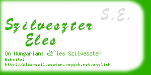 szilveszter eles business card